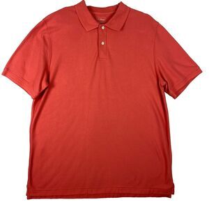 LL Bean Polo Shirt Men's Traditional Fit XL Tall, Orange Cream Short Sleeve NWOT